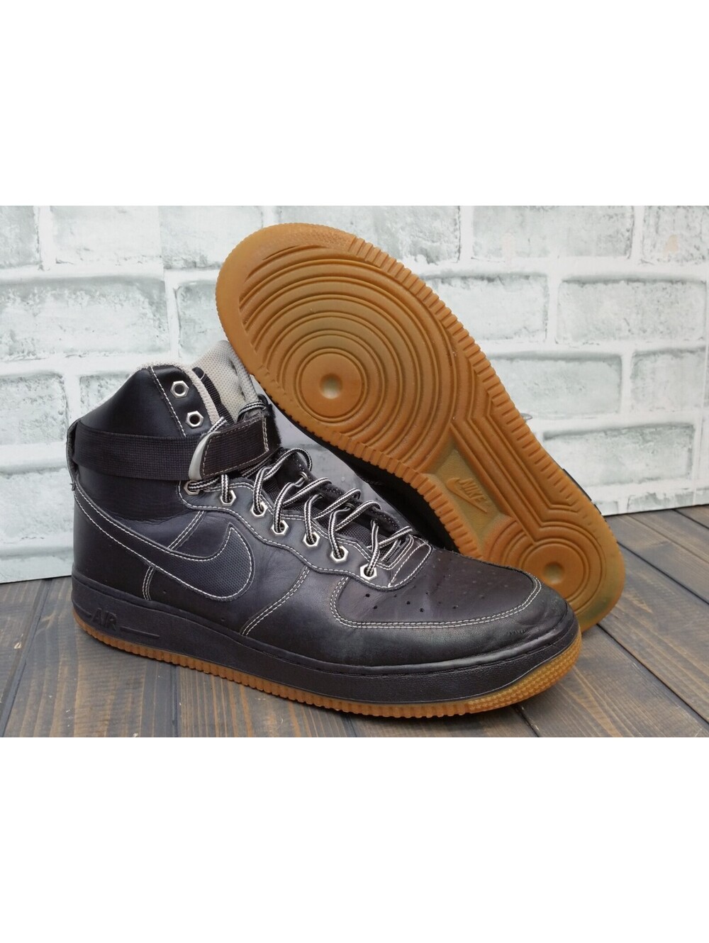 Nike Air Force 1 One Strapped High Top Gum Soles 315121-028 Men's Size 11.5